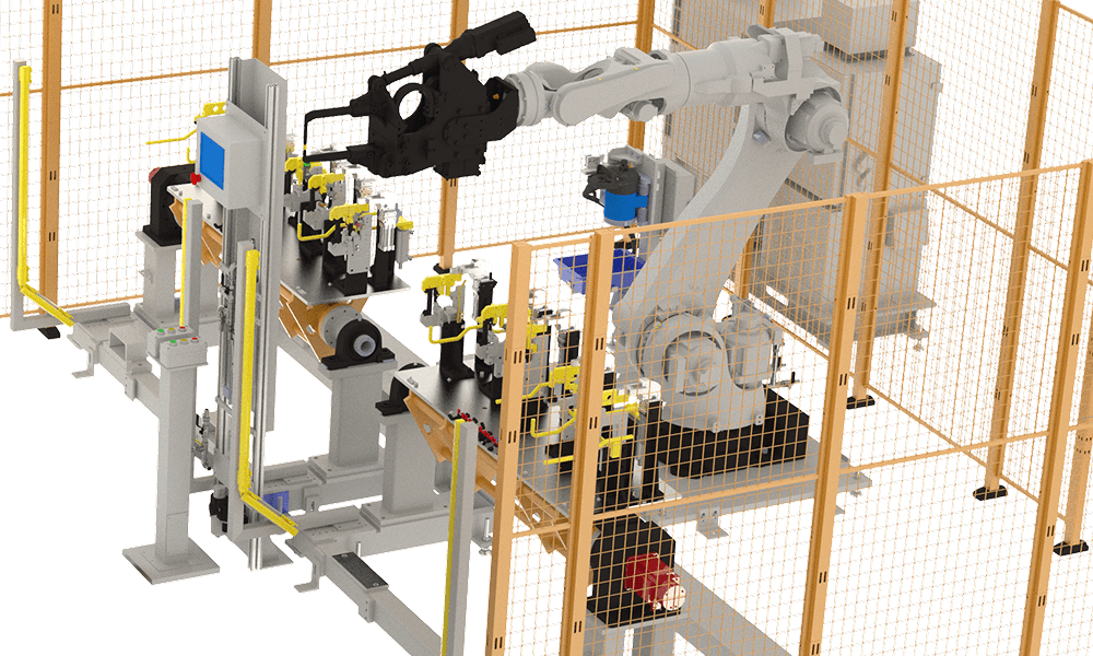 Spot welding cell short