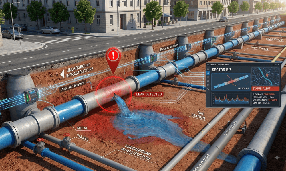 Water Pipeline Leak Detection in Industrial Plants: How Reducing Water Loss Lowers Environmental Impact and Costs