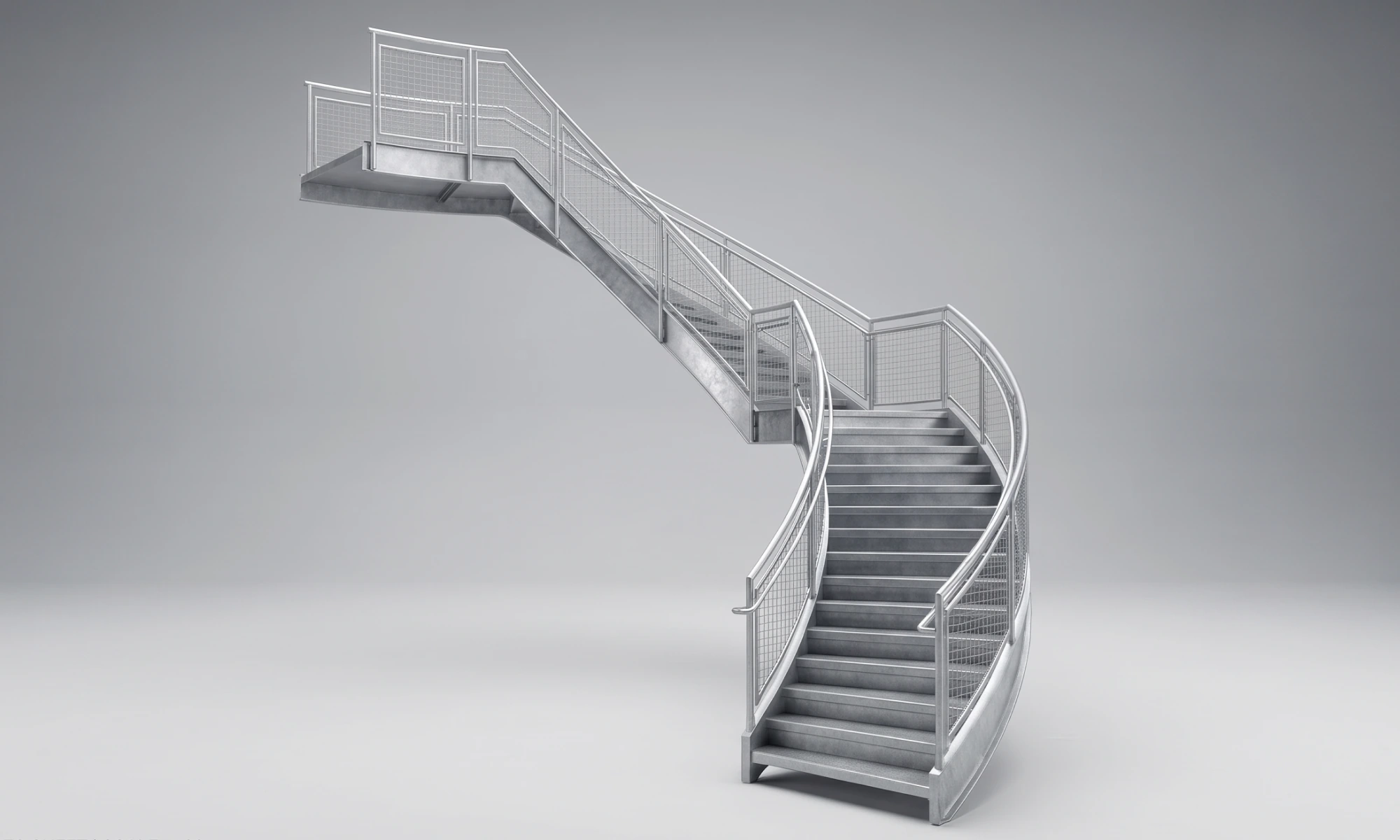 Spiral Staircase Design & Detailing for Commercial Building